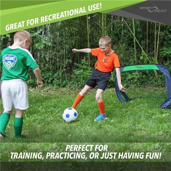 Sport Squad Portable Soccer Goal Net Set - Pop Up Training Soccer Goals for Kid - Picture 3 of 6